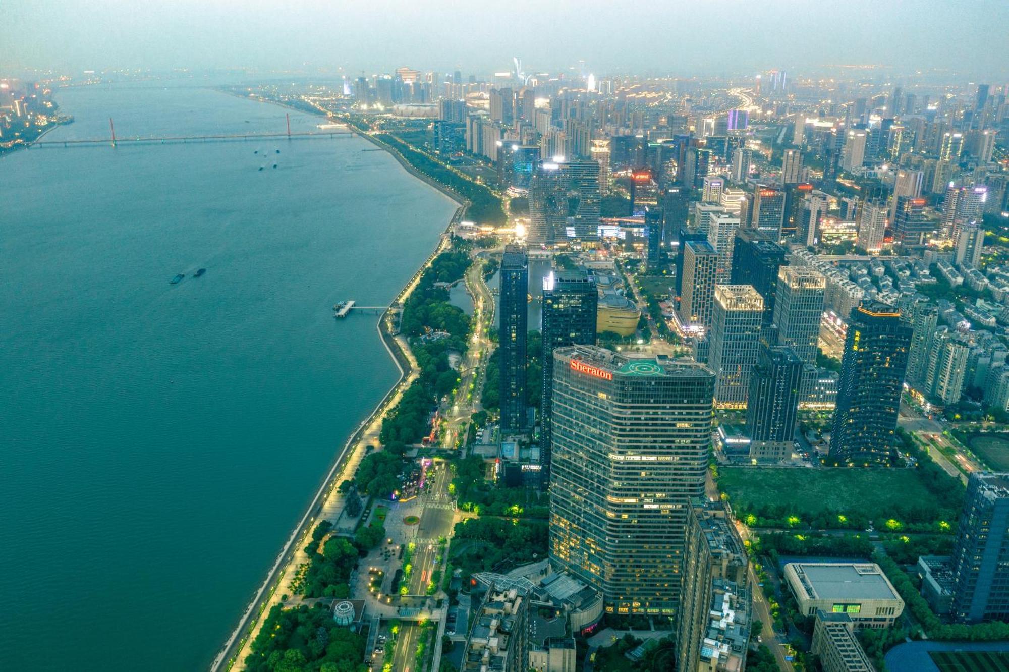 Sheraton Grand Hangzhou Binjiang Hotel מראה חיצוני תמונה